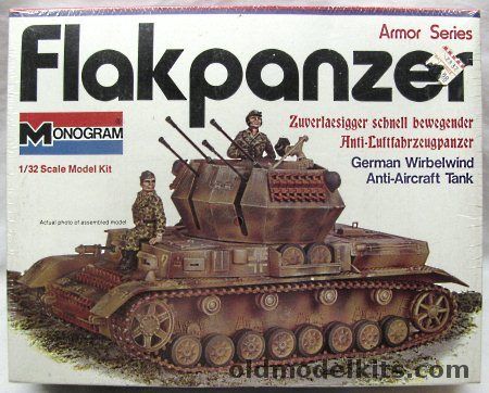 Monogram 1/32 Ostwind Flakpanzer IV With Diorama Sheet, 8219 plastic model kit